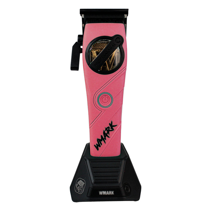 Kit de Barbería Profesional WMARK 3 en 1 (NG-1613KIT) - Clipper, Trimmer y Shaver Recargables (Rosa)