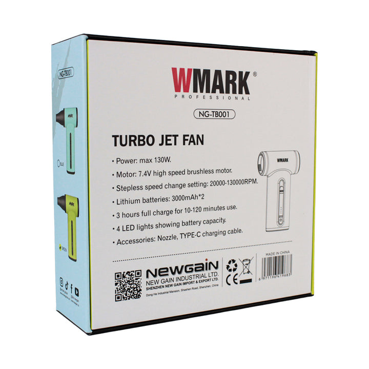 Soplador Turbo Profesional para Barbería WMARK 130,000 RPM (NG-TB001 Verde)