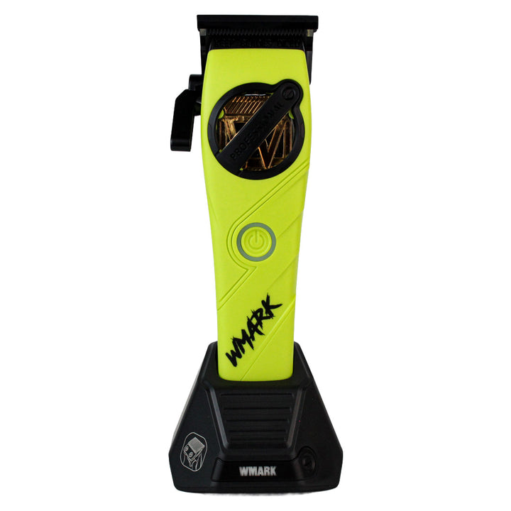 Kit de Corte Profesional WMARK Professional Haircut Kit (NG-8613KIT) - Clipper y Trimmer Recargables con Bases de Carga (Verde)