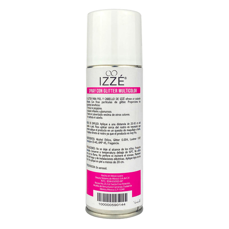 IZZE GLITTER SPRAY MULTICOLOR 150 GR Perfumería la Mora