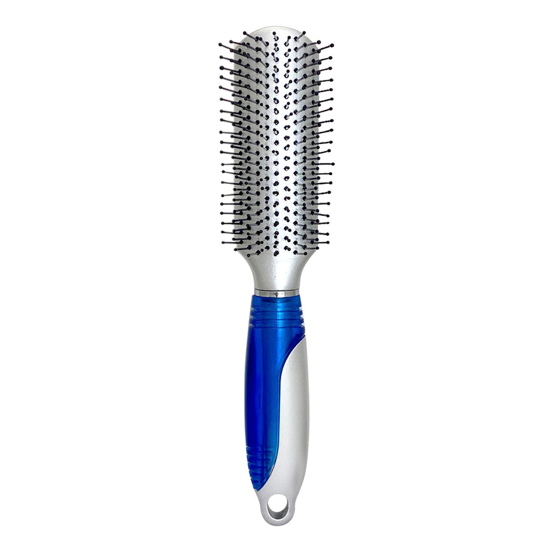 CEPILLO KIQUE PARA CABELLO 293 MANGO PLATA/AZUL MOD: KQ - 0045