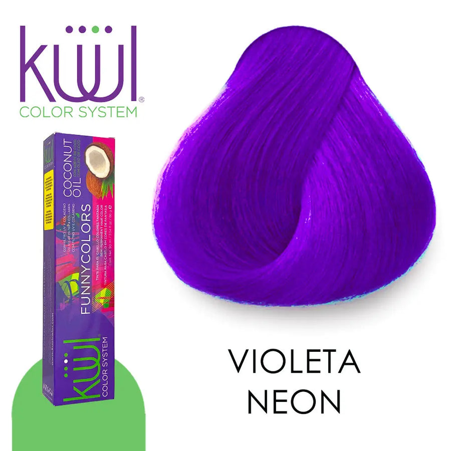 KUUL TINTE PROFESIONAL TONO FUNNY COLORS KVIOLETA NEON 90 ML Perfumería la Mora