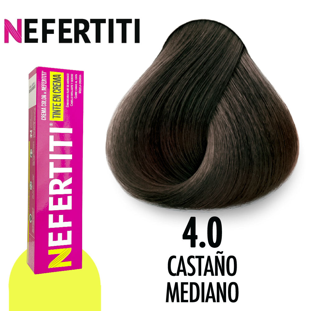 NEFERTITI TINTE NE4.0 CASTAÑO MEDIO 90 GR – Perfumería la Mora