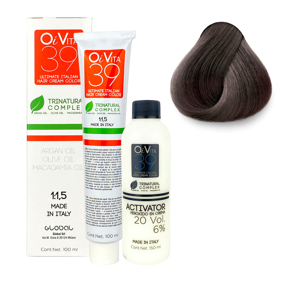 TINTE PROFESIONAL OI VITA  TONO O6.23 RUBIO OSCURO BEIGE DORADO 100ML + PEROXIDO DE 150ML GRATIS