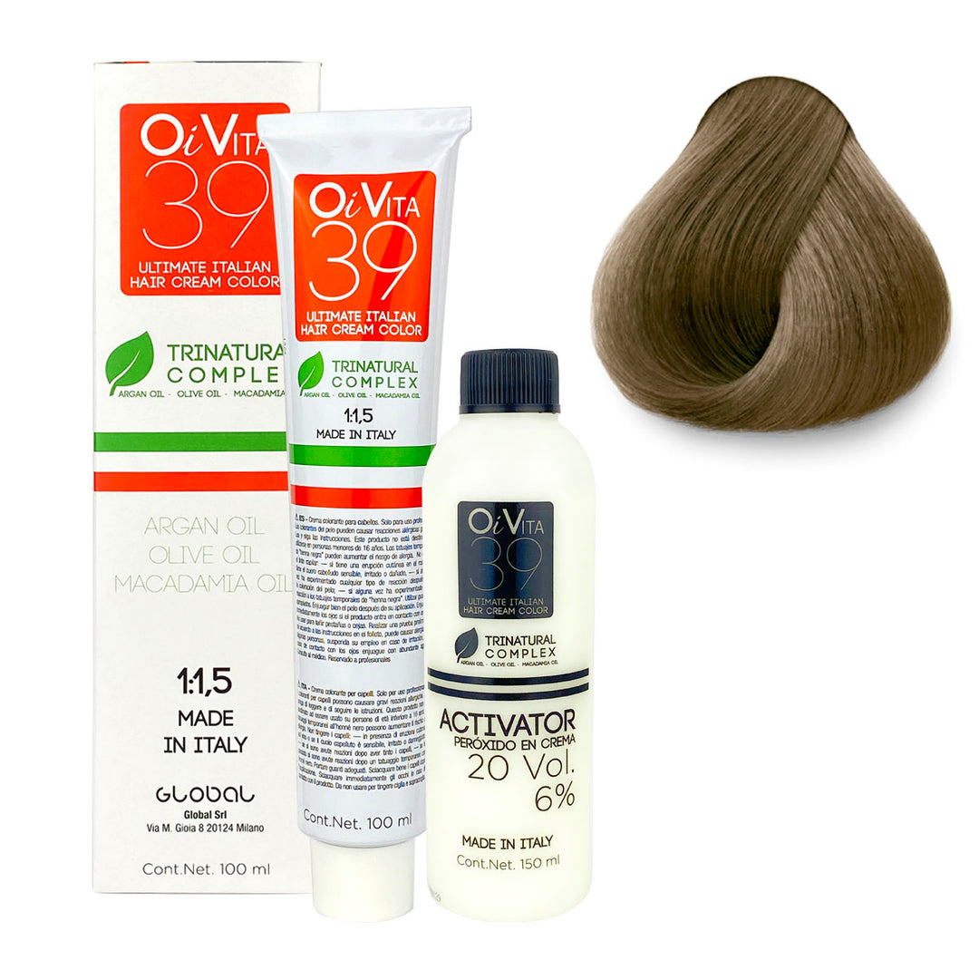 TINTE PROFESIONAL OI VITA  TONO  O7 RUBIO 100ML + PEROXIDO DE 150ML GRATIS
