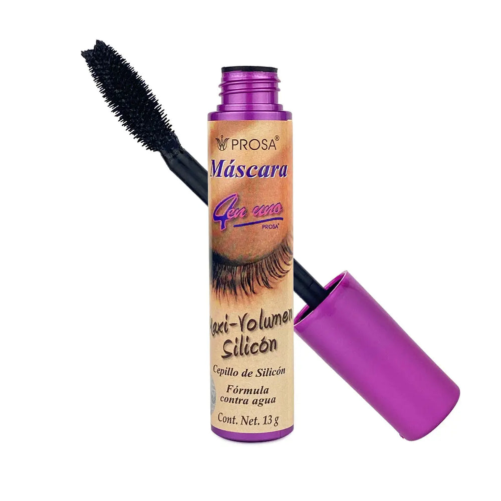 PROSA 4 EN 1 MASCARA MAXI-VOLUMEN SILICON 13 GR Perfumería la Mora
