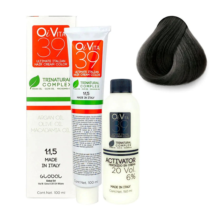 TINTE PROFESIONAL OI VITA TONO 1 NEGRO 100ML + PEROXIDO 150 ML GRATIS Perfumería la Mora