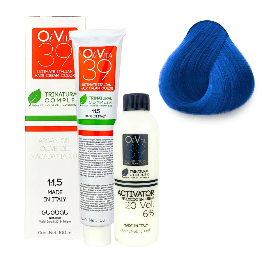 TINTE PROFESIONAL OI VITA TONO OSHOCKING BLUE 100ML + PEROXIDO 150ML GRATIS Perfumería la Mora