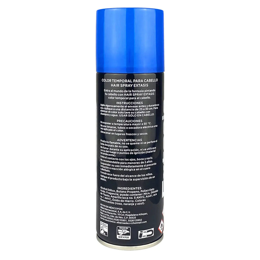 TINTE TEMPORAL EN SPRAY COLOR AZUL 90 GR Perfumería la Mora