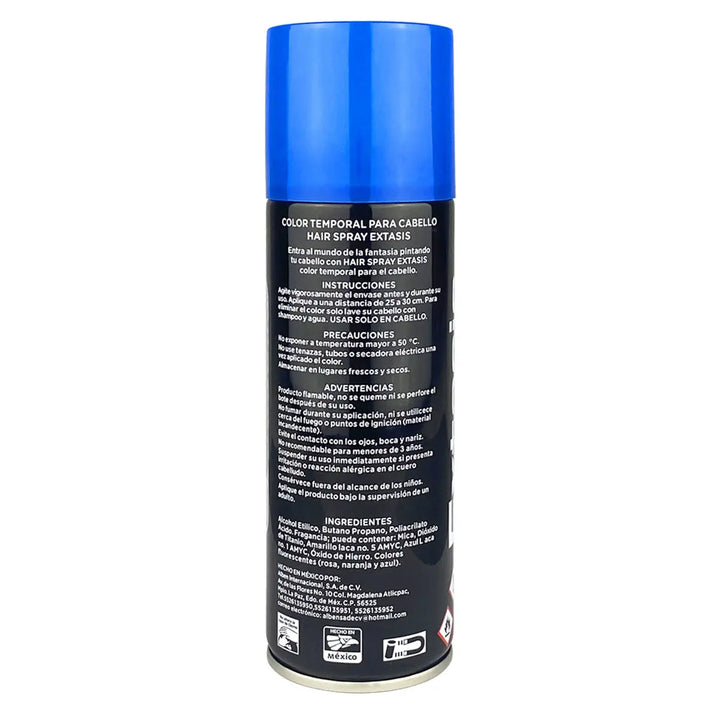 TINTE TEMPORAL EN SPRAY COLOR AZUL 90 GR Perfumería la Mora