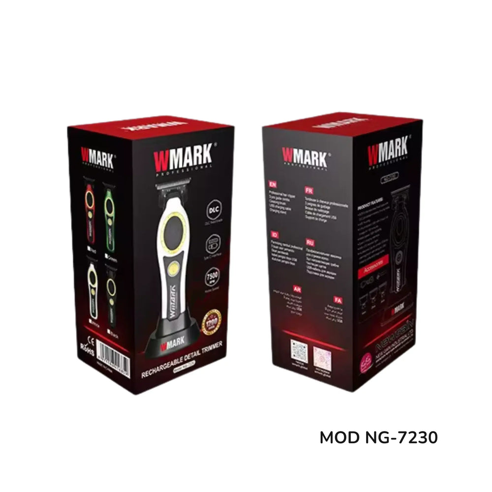 WMark NG-7230 – Máquina de Corte Recargable con Cuchilla de Cerámica y Motor de Alto Rendimiento Perfumería la Mora