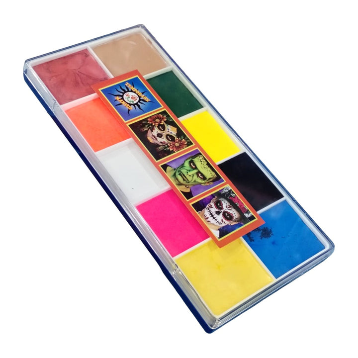 Kit de Maquillaje de Fantasía 10 Colores Vibrantes para Rostro