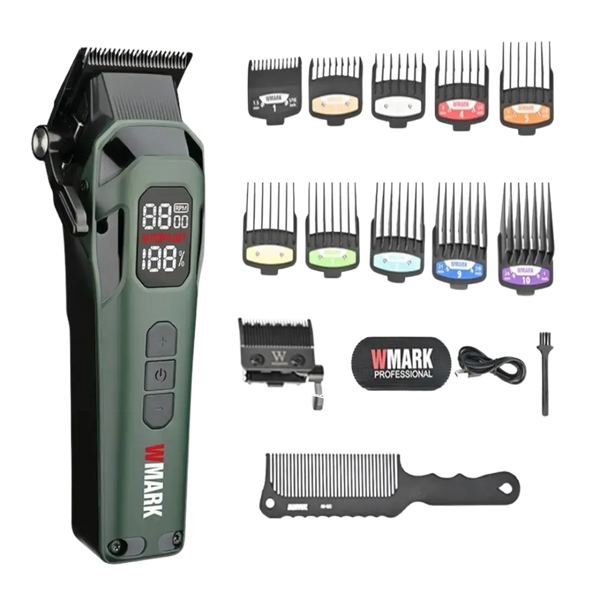 Wmark NG-8080 – Máquina de Corte Profesional Recargable (USB) – 9000 RPM – Verde Perfumería la Mora