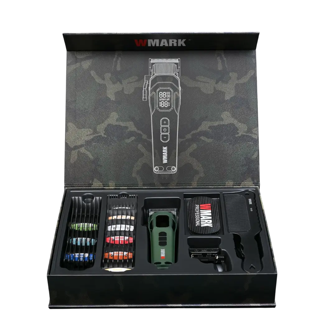 Wmark NG-8080 – Máquina de Corte Profesional Recargable (USB) – 9000 RPM – Verde Perfumería la Mora