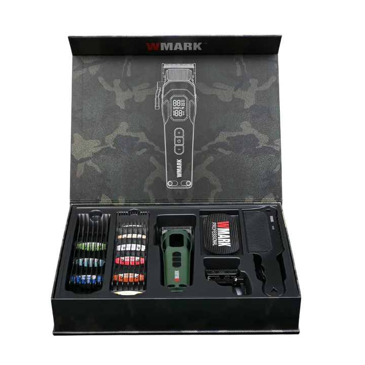 Wmark NG-8080 – Máquina de Corte Profesional Recargable (USB) – 9000 RPM – Verde Perfumería la Mora