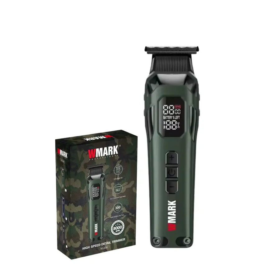 Wmark NG-8280 – Trimmer Profesional Recargable (USB) – 6000 / 8000 RPM – Verde Perfumería la Mora
