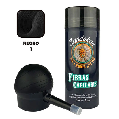 ZANDOKAN FIBRA CAPILAR 25 GR + APLICADOR COLOR NEGRO MOD ZK-04-0092 Perfumería la Mora