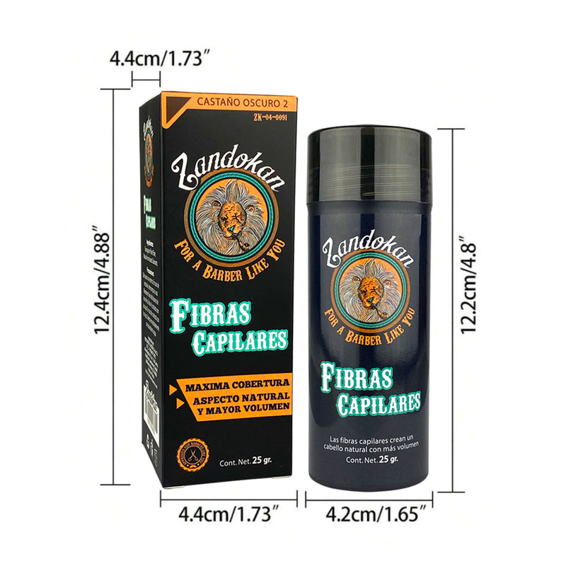 ZANDOKAN FIBRA CAPILAR 25 GR COLOR CASTAÑO OSCURO MOD ZK-04-0091 Perfumería la Mora