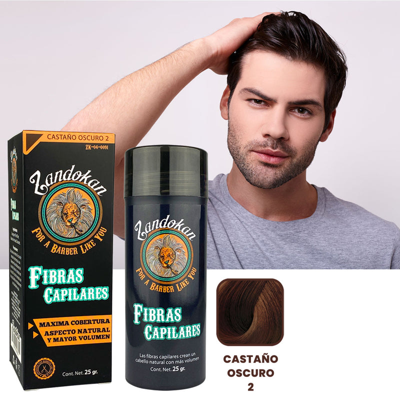 ZANDOKAN FIBRA CAPILAR 25 GR COLOR CASTAÑO OSCURO MOD ZK-04-0091 Perfumería la Mora