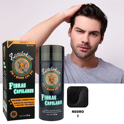 ZANDOKAN FIBRA CAPILAR 25 GR COLOR NEGRO MOD ZK-04-0090 Perfumería la Mora