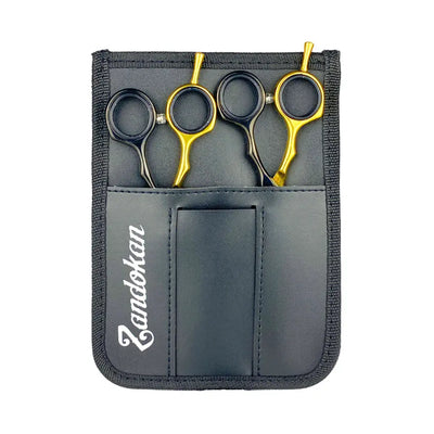 ZANDOKAN SET DE TIJERAS ESTILISTA Y ENTRESACAR CON CANGURERA SÍLEX LEGACI MOD ZK-04-0080 Perfumería la Mora