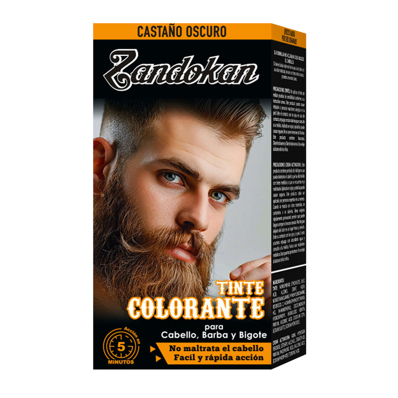 ZANDOKAN TINTE PARA CABALLERO CASTAÑO OSCURO Perfumería la Mora