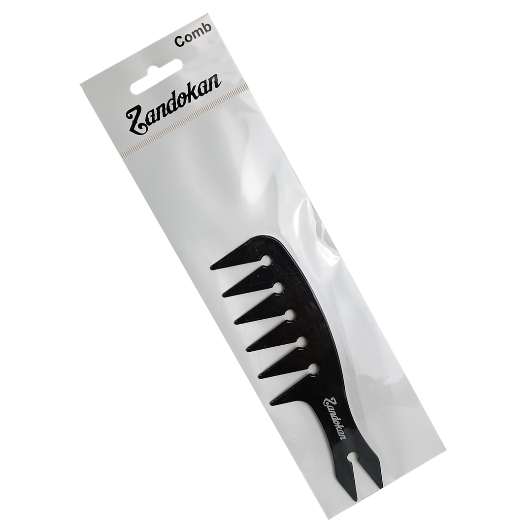 Zandokan Peine Texturizado para Barbería Chico, Negro, Mod. ZK-04-0109