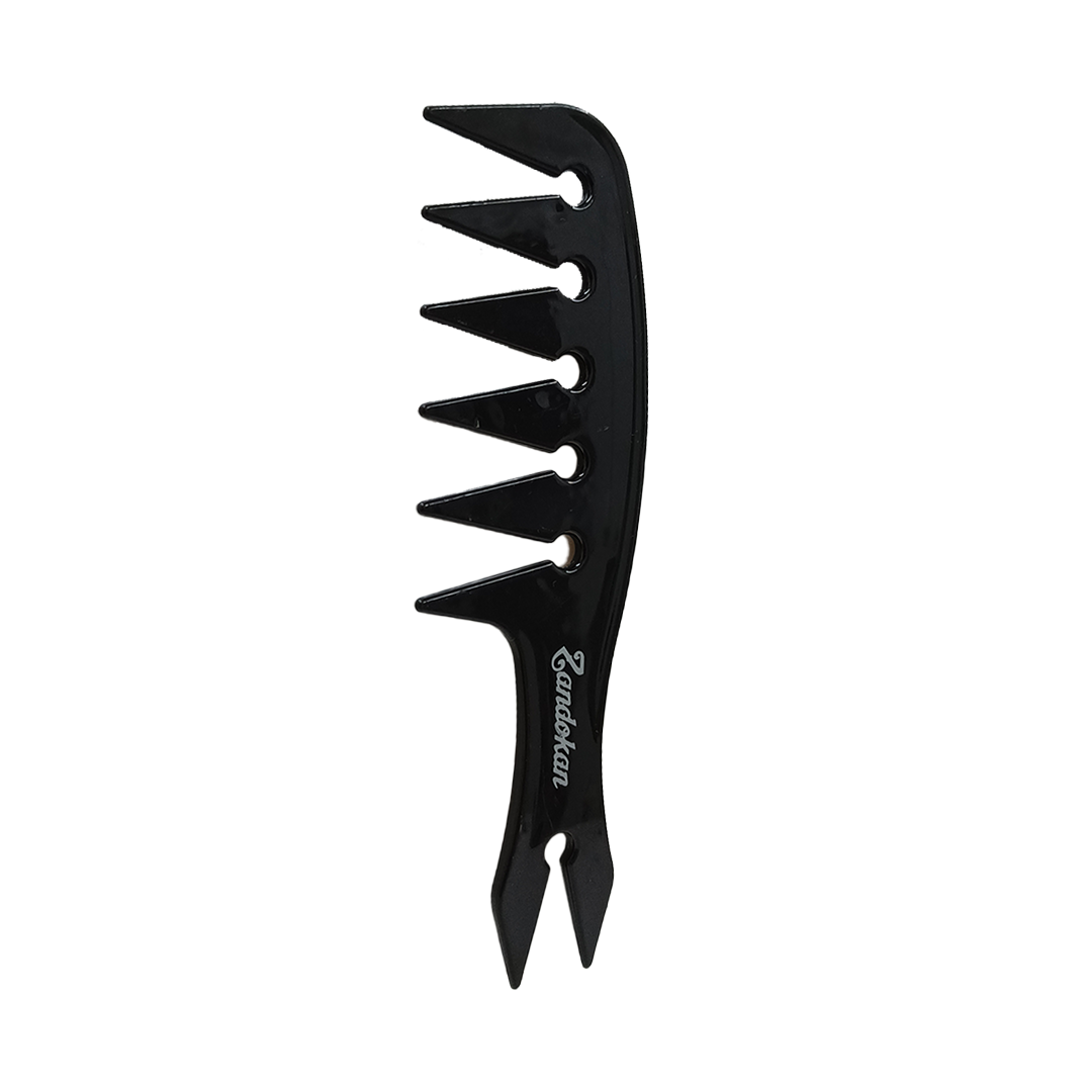 Zandokan Peine Texturizado para Barbería Chico, Negro, Mod. ZK-04-0109