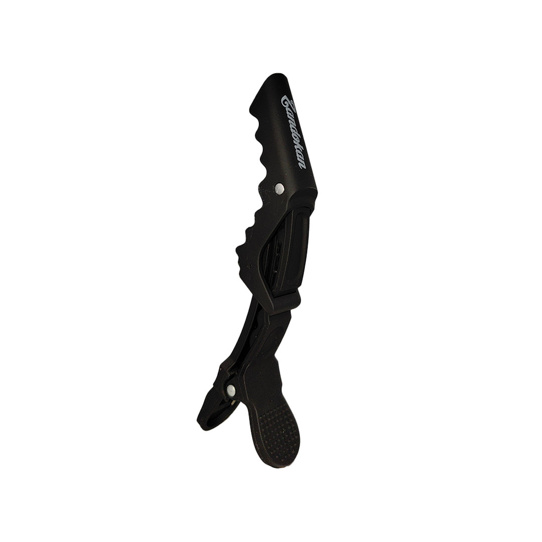 Zandokan Pinzas para Cabello con Diseño Negro Matte, Juego de 6 Piezas, peluquería, Barbería