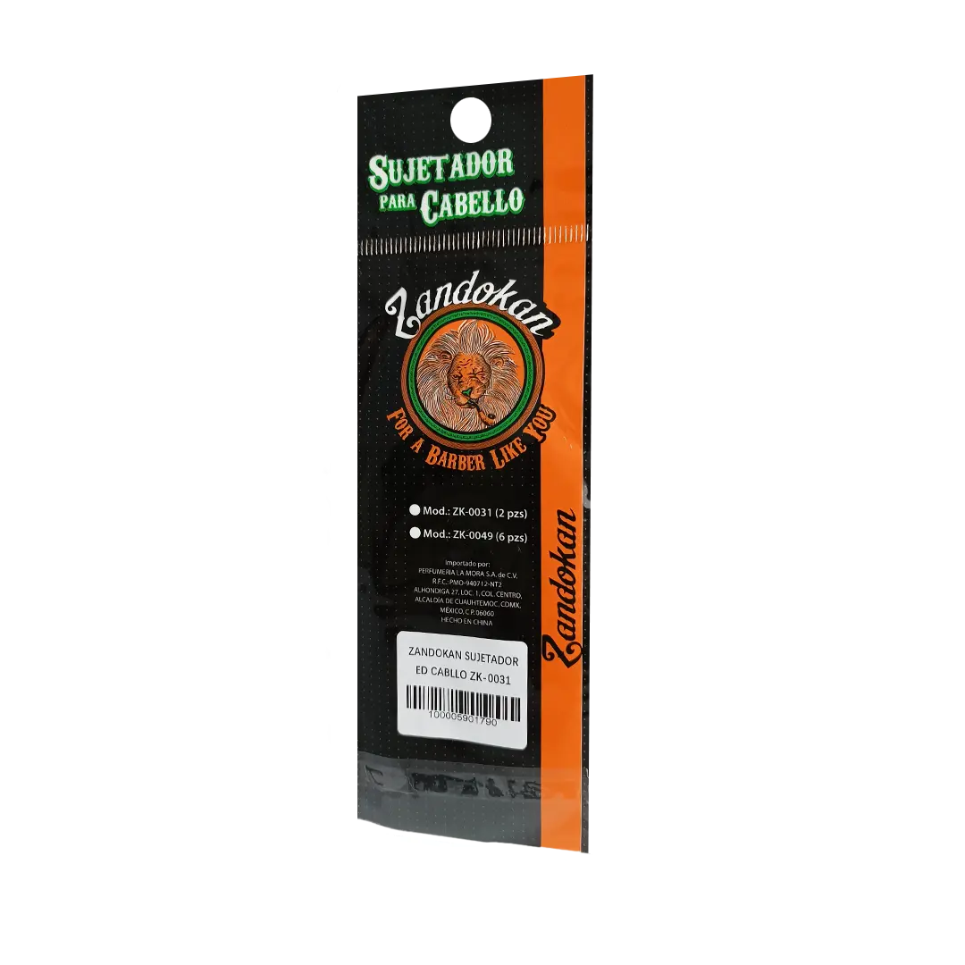Zandokan Sujetador para Cabello, Negro, 2 Piezas ZK-0031 Perfumería la Mora