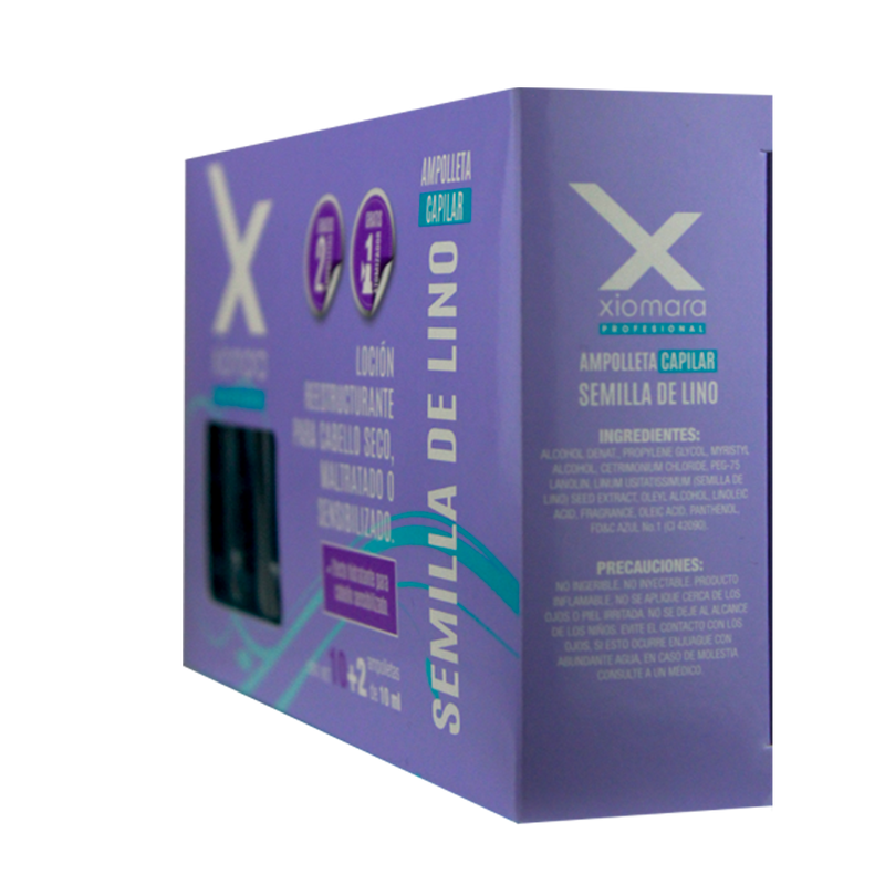 Ampolletas XIOMARA Semillas de Lino 12 PZ
