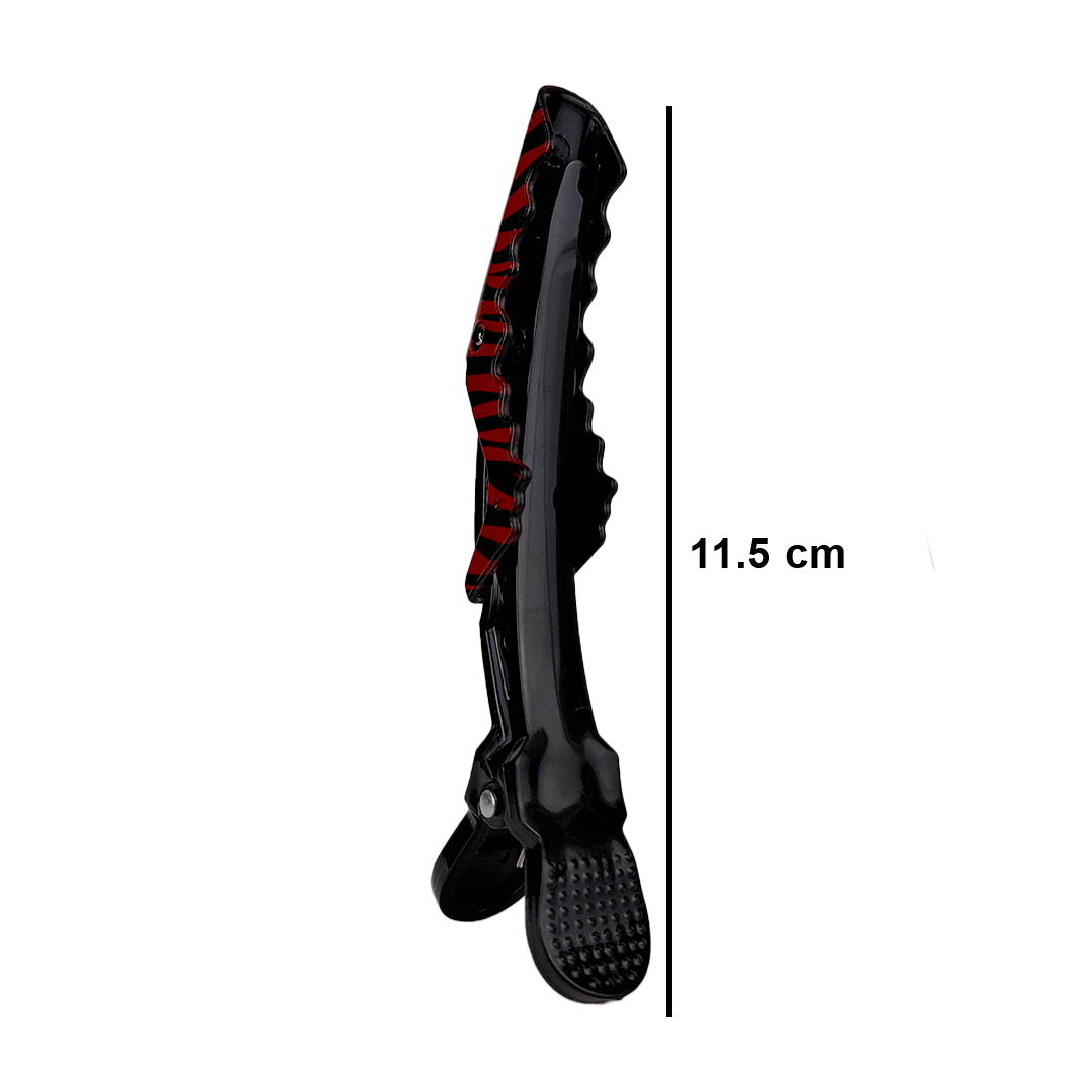 Zandokan Pinzas para Cabello con Diseño Negro Matte, Juego de 6 Piezas, peluquería, Barbería