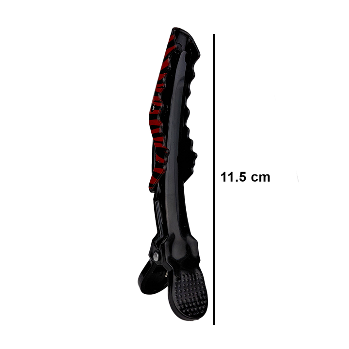 Zandokan Pinzas para Cabello con Diseño Negro Matte, Juego de 6 Piezas, peluquería, Barbería