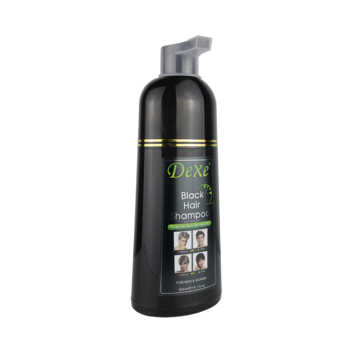 Dexe Shampoo Tinte Cubre Canas Instantáneo – Color Negro | 400 ml