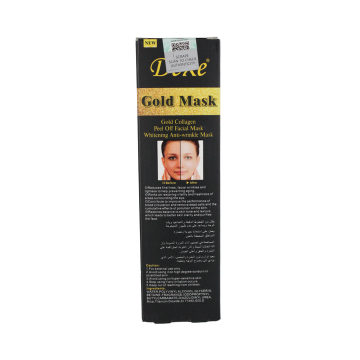 Mascarilla Facial Dorada Blanqueadora y Rejuvenecedora 120ml – Para Piel Normal