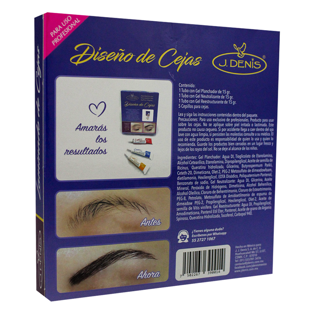 Kit de planchado de cejas marca J DENIS 1 pieza