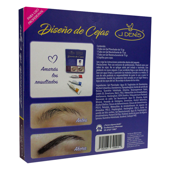 Kit de planchado de cejas marca J DENIS 1 pieza