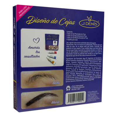 Kit de planchado de cejas marca J DENIS 1 pieza