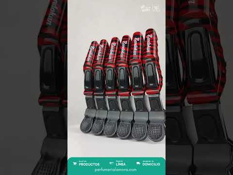 Zandokan Pinzas para Cabello con Diseño de Cebra, Negro y Rojo, Juego de 6 Piezas, peluquería, Barbería