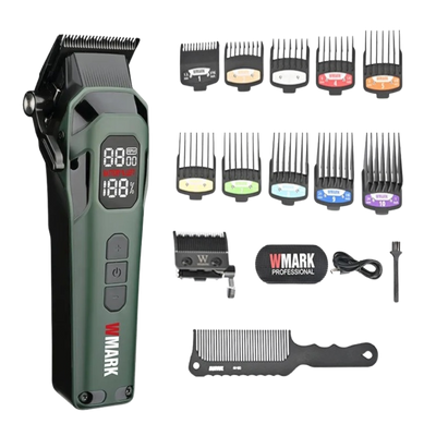 Wmark NG-8080 – Máquina de Corte Profesional Recargable (USB) – 9000 RPM – Verde