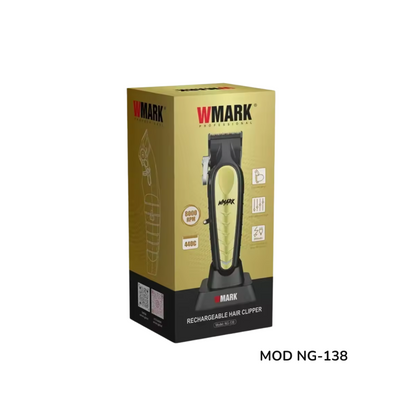 WMark NG-138 – Máquina de Corte Recargable con Cuchilla de Cerámica y Motor de Alta Velocidad