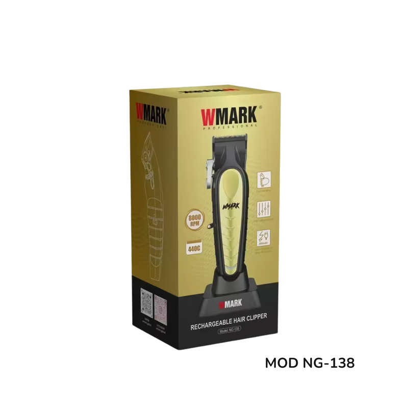 WMark NG-138 – Máquina de Corte Recargable con Cuchilla de Cerámica y Motor de Alta Velocidad