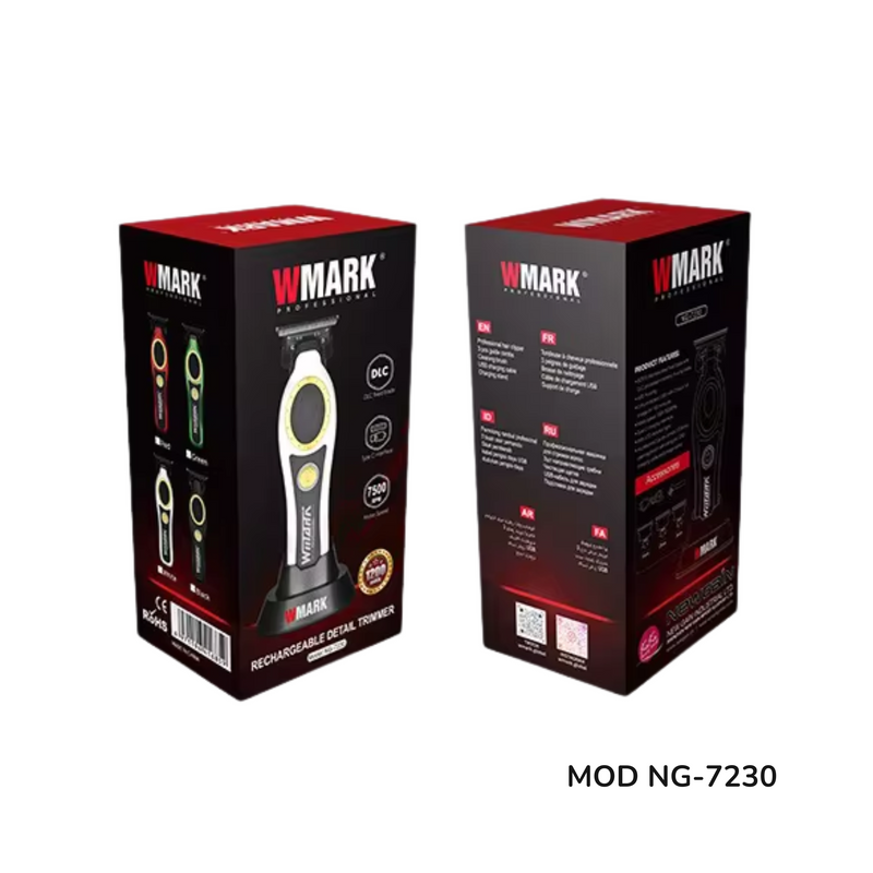 WMark NG-7230 – Máquina de Corte Recargable con Cuchilla de Cerámica y Motor de Alto Rendimiento