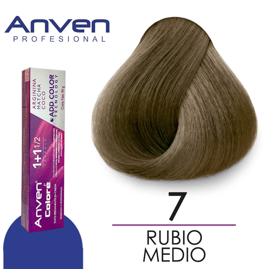 ANVEN TINTE A7 RUBIO MEDIO 90GR