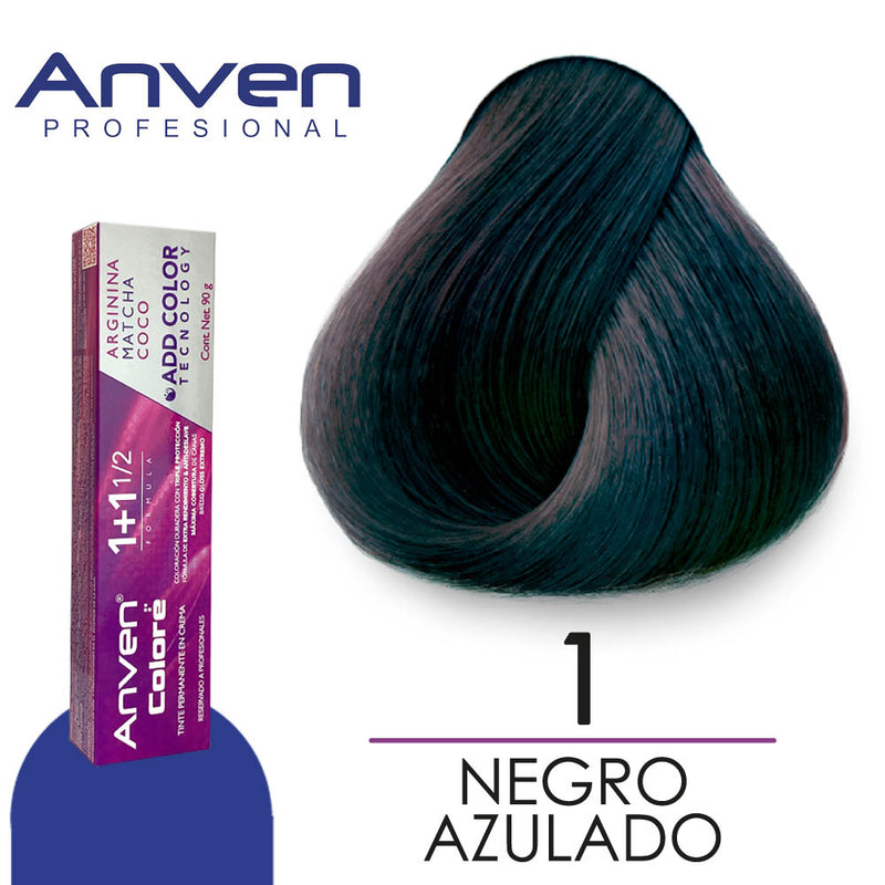 ANVEN TINTE A1 NEGRO AZULADO 90GR