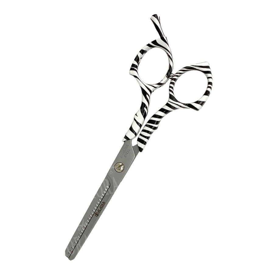 ALASKA TIJERA DE CORTE DE CABELLO DE ENTRESACAR TATOO ZEBRA