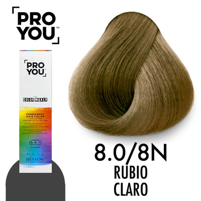 REVLON PRO YOU COLOR MAKER TINTE PY 8.0/8N RUBIO CLARO 90 ML