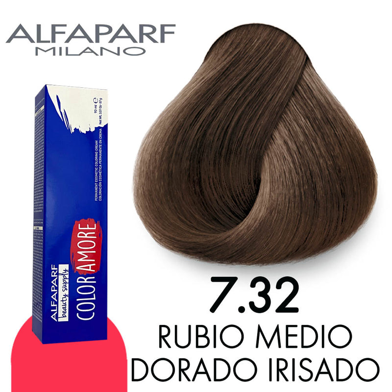 ALFAPARF COLOR AMORE TINTE CA7.32 RUBIO MEDIO DORADO IRISADO 90 ML