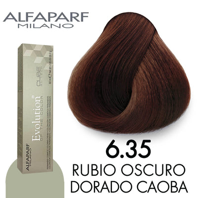 ALFAPARF TINTE 6.35 RUBIO OSCURO DORADO CAOBA 58.2 GR