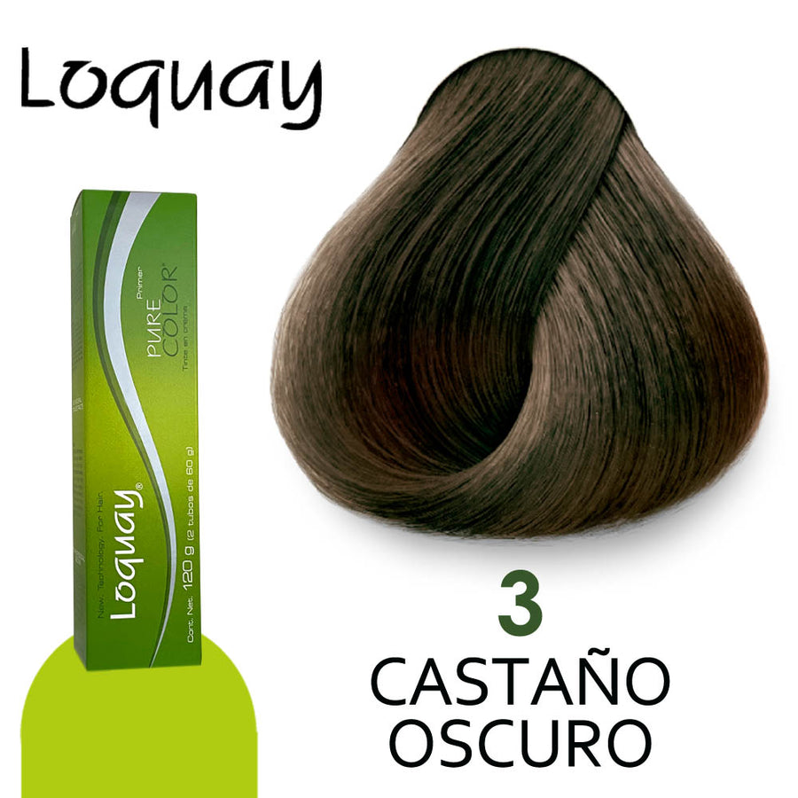 LOQUAY TINTE LQ3 CASTAÑO OSCURO 120GR